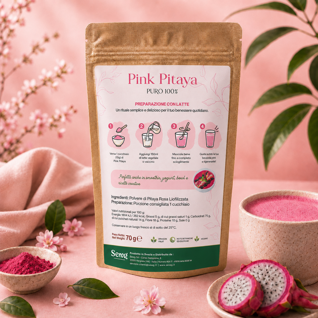Pink Pitaya Puro 100% - 70g